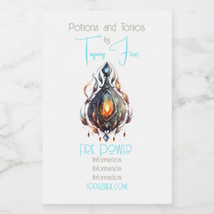 Creëer Uw Eigen Vuur Topaz Bejeweled Voedselcontainer Etiket