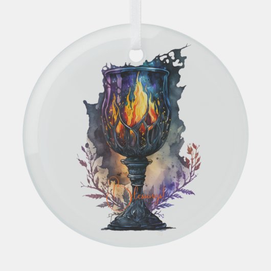 Creëer Uw eigen vuurbeker Glas Ornament (Voorkant)