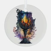 Creëer Uw eigen vuurbeker Glas Ornament (Achterkant)