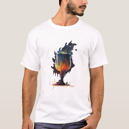 Creëer Uw eigen vuurbeker T-shirt (Voorkant)