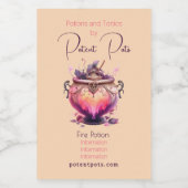 Creëer Uw Eigen Vuurdrankje Cauldron Apothecary Voedselcontainer Etiket (Enkel label)