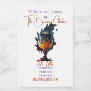 Creëer Uw eigen vuurkelk Voedselcontainer Etiket