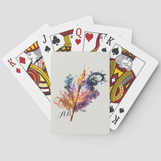 Creëer Uw Eigen Vuurtoverstok Pokerkaarten (Achterkant)