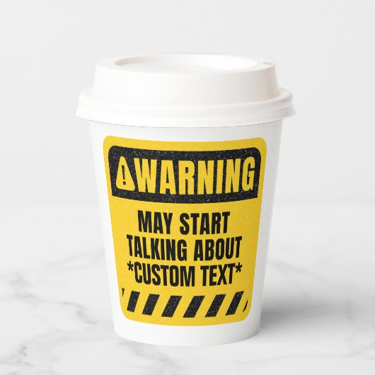 Creëer uw eigen waarschuwing! Kan beginnen met pra Papieren Bekers (Voorkant)