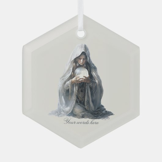 Creëer Uw eigen waarzegger Glas Ornament (Voorkant)