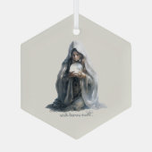 Creëer Uw eigen waarzegger Glas Ornament (Achterkant)