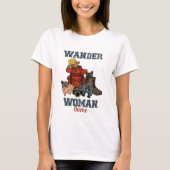 Creëer Uw Eigen Wander Vrouw Camping T-shirt (Voorkant)