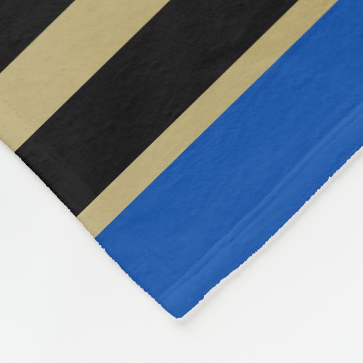 Creëer uw eigen wapenkat blauw goudleeuwen fleece deken (Hoek)