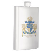 Creëer uw eigen wapenkat blauw goudleeuwen heupfles (Rechts)