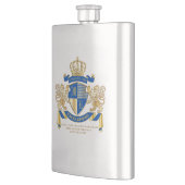 Creëer uw eigen wapenkat blauw goudleeuwen heupfles (Links)