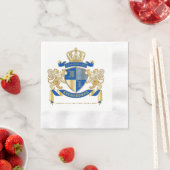 Creëer uw eigen wapenkat blauw goudleeuwen servetten (Insitu)