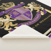 Creëer Uw eigen wapenschild - Monogram kroonemblee Sherpa Deken (3/4)