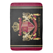 Creëer Uw eigen wapenschild Red Gold Lion Emblem Badmat (Voorkant Verticaal)