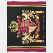 Creëer Uw eigen wapenschild Red Gold Lion Emblem Fleece Deken (Voorkant)