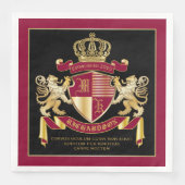 Creëer Uw eigen wapenschild Red Gold Lion Emblem Servet (Voorkant)