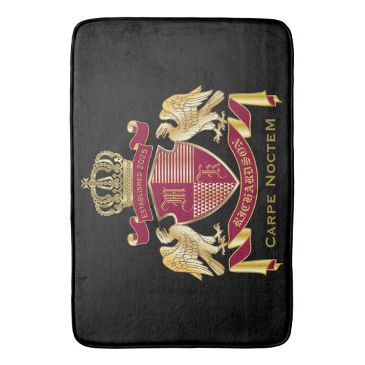 Creëer Uw eigen wapenschild Rood-Eagle Embleem Badmat (Voorkant Verticaal)
