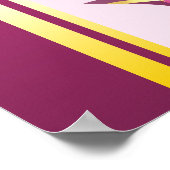 Creëer uw eigen wapenschild roze gouden kroonparel poster (Hoek)