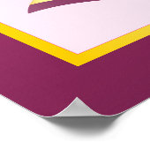 Creëer uw eigen wapenschild roze gouden kroonparel poster (Hoek)