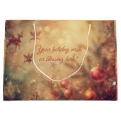 Creëer uw eigen warme kerstballen cadeautas (Voorkant)