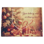 Creëer Uw eigen warme kerstboom & pepermunt Groot Cadeauzakje (Voorkant)