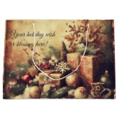 Creëer uw eigen warme kerstcadeaus groot cadeauzakje (Voorkant)