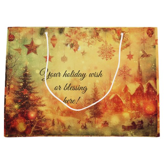 Creëer Uw eigen warme kerstdorp cadeautas (Voorkant)