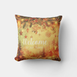 Creëer uw eigen warme kerstdorp kussen