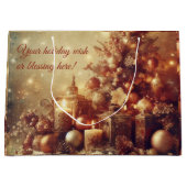 Creëer uw eigen warme kerstkaarsen groot cadeauzakje (Voorkant)