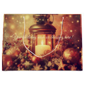 Creëer uw eigen warme kerstlantaarn groot cadeauzakje (Voorkant)