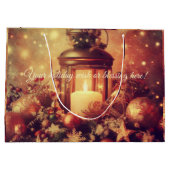 Creëer uw eigen warme kerstlantaarn groot cadeauzakje (Achterkant)