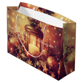 Creëer uw eigen warme kerstlantaarn groot cadeauzakje