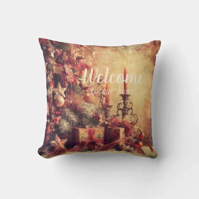 Creëer Uw eigen warme Victoriaans Gothic kerstboom Kussen (Voorkant)