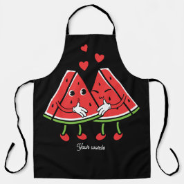 Creëer Uw Eigen Watermeloen Paar In Liefde Schort