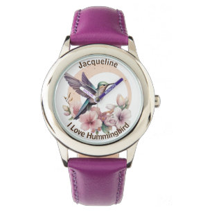 Creëer Uw Eigen Waterverf Hummingbird Aangepaste N Horloge