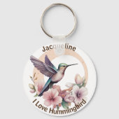 Creëer Uw Eigen Waterverf Hummingbird Aangepaste N Sleutelhanger (Voorkant)