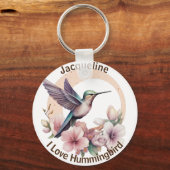 Creëer Uw Eigen Waterverf Hummingbird Aangepaste N Sleutelhanger (Voorkant)