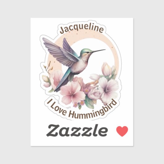 Creëer Uw Eigen Waterverf Hummingbird Aangepaste N Sticker (Vel)