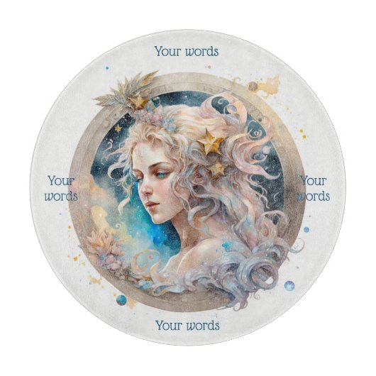 Creëer Uw Eigen Waterverf Maagd Glas Altaar Board Snijplank (Voorkant)