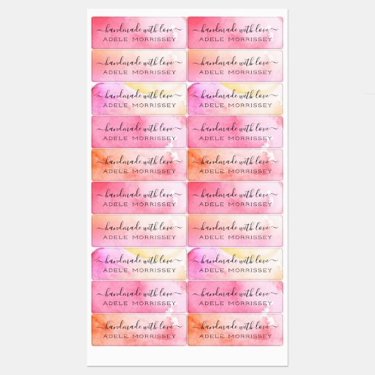 Creëer uw eigen Waterverf met liefde Labels (Vel)