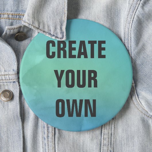 Creëer Uw eigen Waterverf met turkooizen schildere Ronde Button 6,0 Cm (In situ)