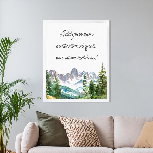 Creëer Uw eigen Waterverf Mountain Quote Poster