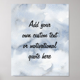 Creëer Uw eigen Waterverf voor Stusty Blue Poster