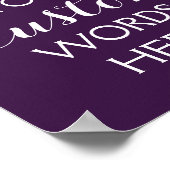 Creëer uw eigen WEdding/partijteken Poster (Hoek)