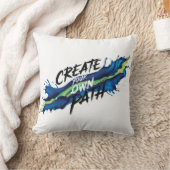Creëer uw eigen weg levendig Inspirerend ontwerp Kussen (Deken)