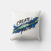 Creëer uw eigen weg levendig Inspirerend ontwerp Kussen (Voorkant)