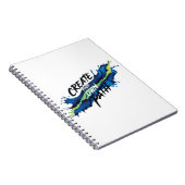 Creëer uw eigen weg levendig Inspirerend ontwerp Notitieboek (Rechterzijde)