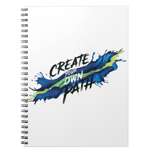 Creëer uw eigen weg levendig Inspirerend ontwerp Notitieboek (Voorkant)