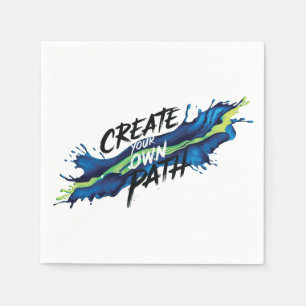Creëer uw eigen weg levendig Inspirerend ontwerp Servet