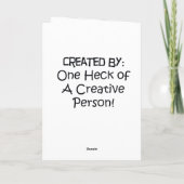 Creëer Uw eigen Wenskaart V Kaart (Achterkant)