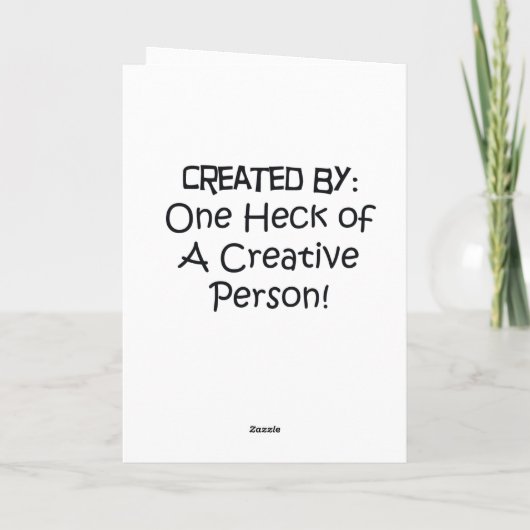 Creëer Uw eigen Wenskaart V Kaart (Achterkant)